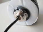 Image of 2J7624B Dome antenna threaded mounting and coaxial cable exit