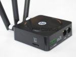 Image of the side of Robustel R1510 4G/LTE Wireless Router with twin Ethernet plus Wi-Fi LAN Connectivity showing SIM card slot